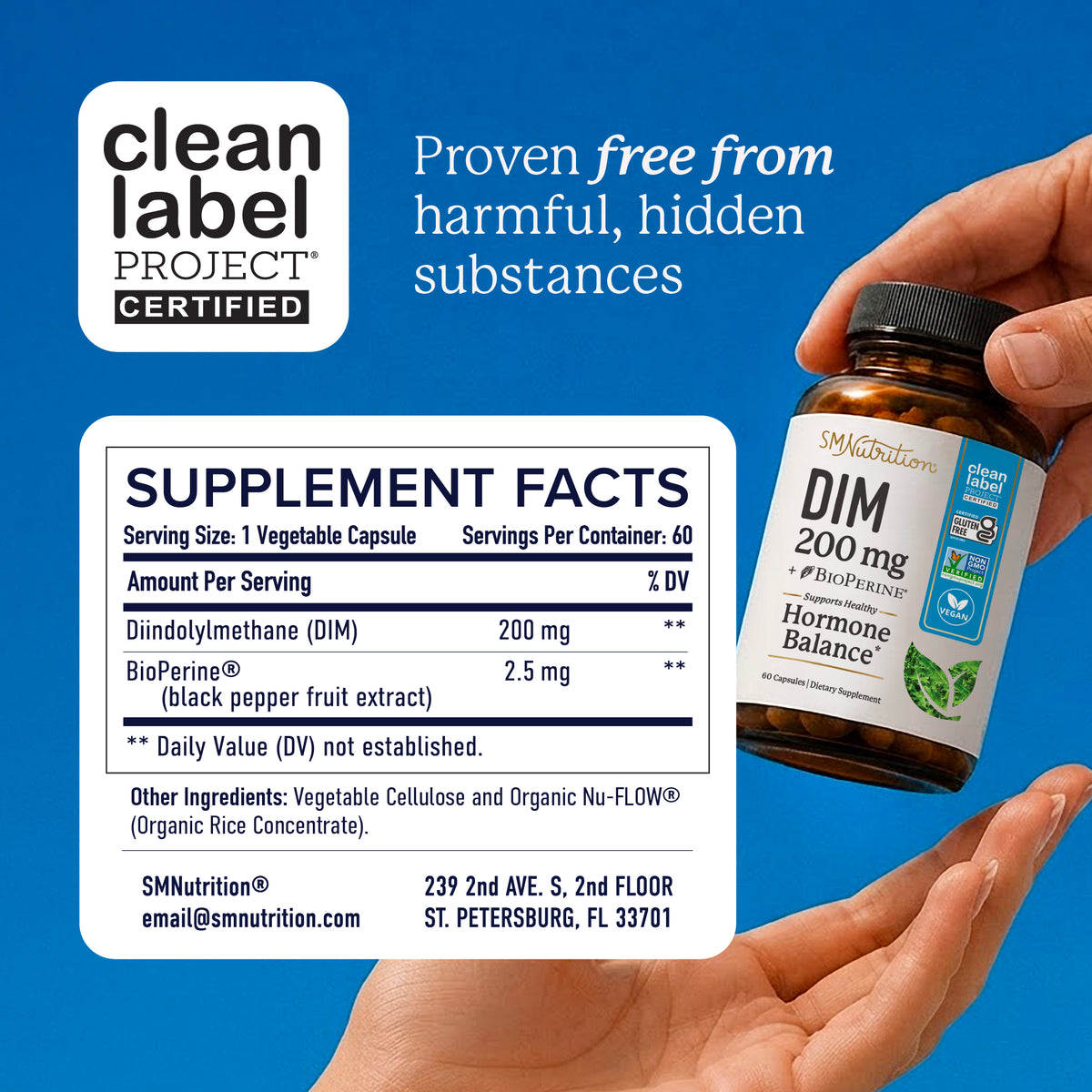 DIM 200mg with BioPerine, 60 Capsules