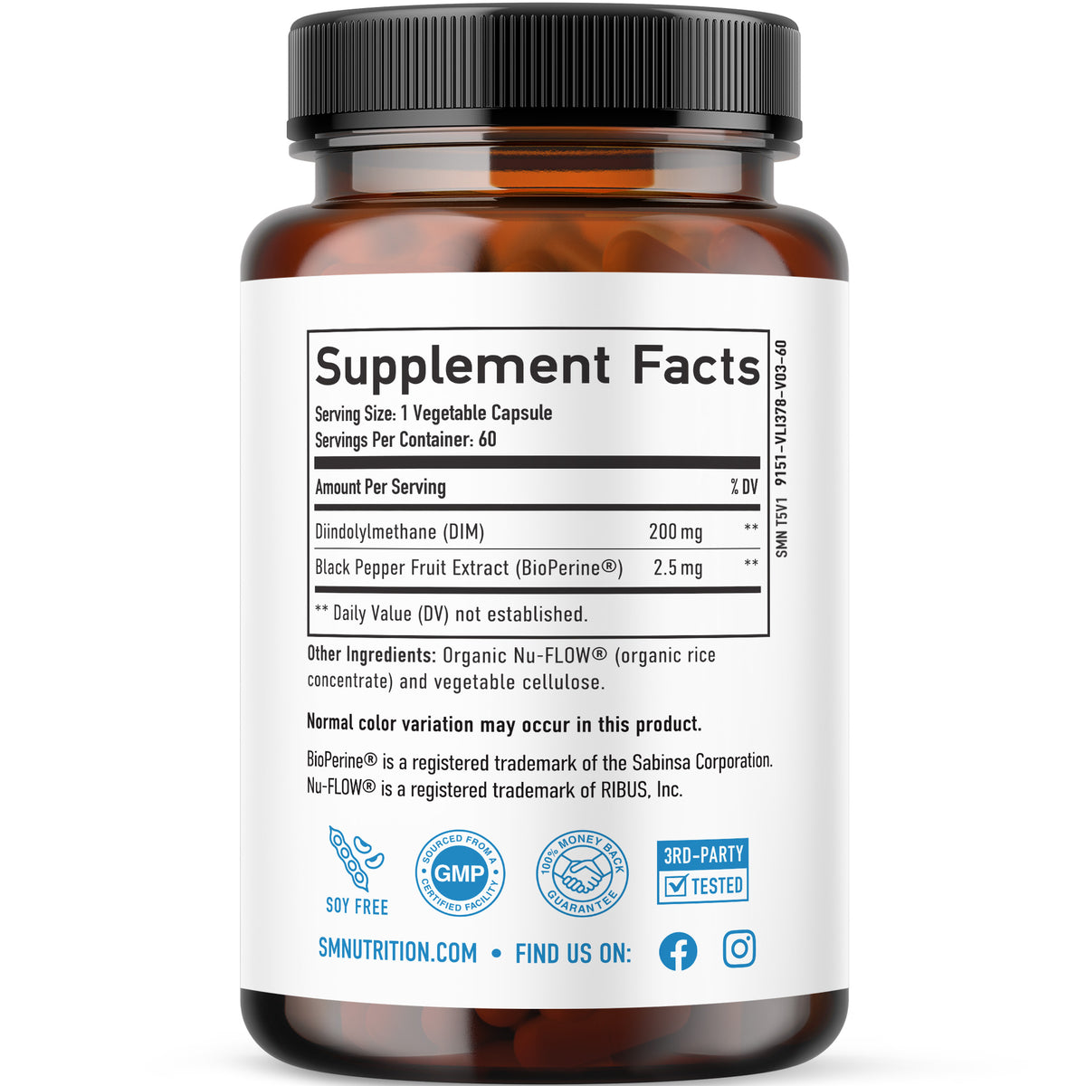 DIM 200mg with BioPerine, 60 Capsules