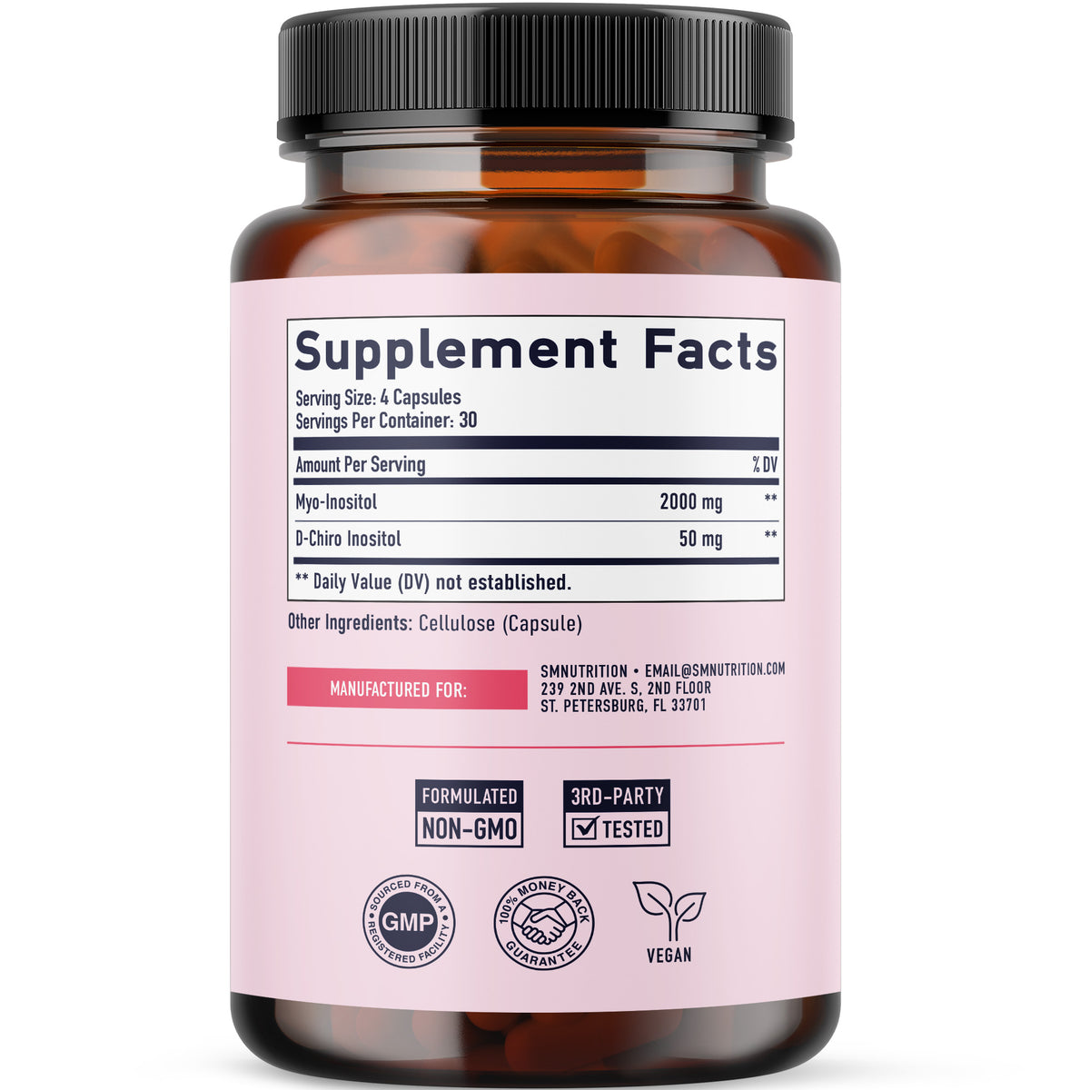 Myo & D-Chiro Inositol, 40:1 Ratio (120 Capsules)