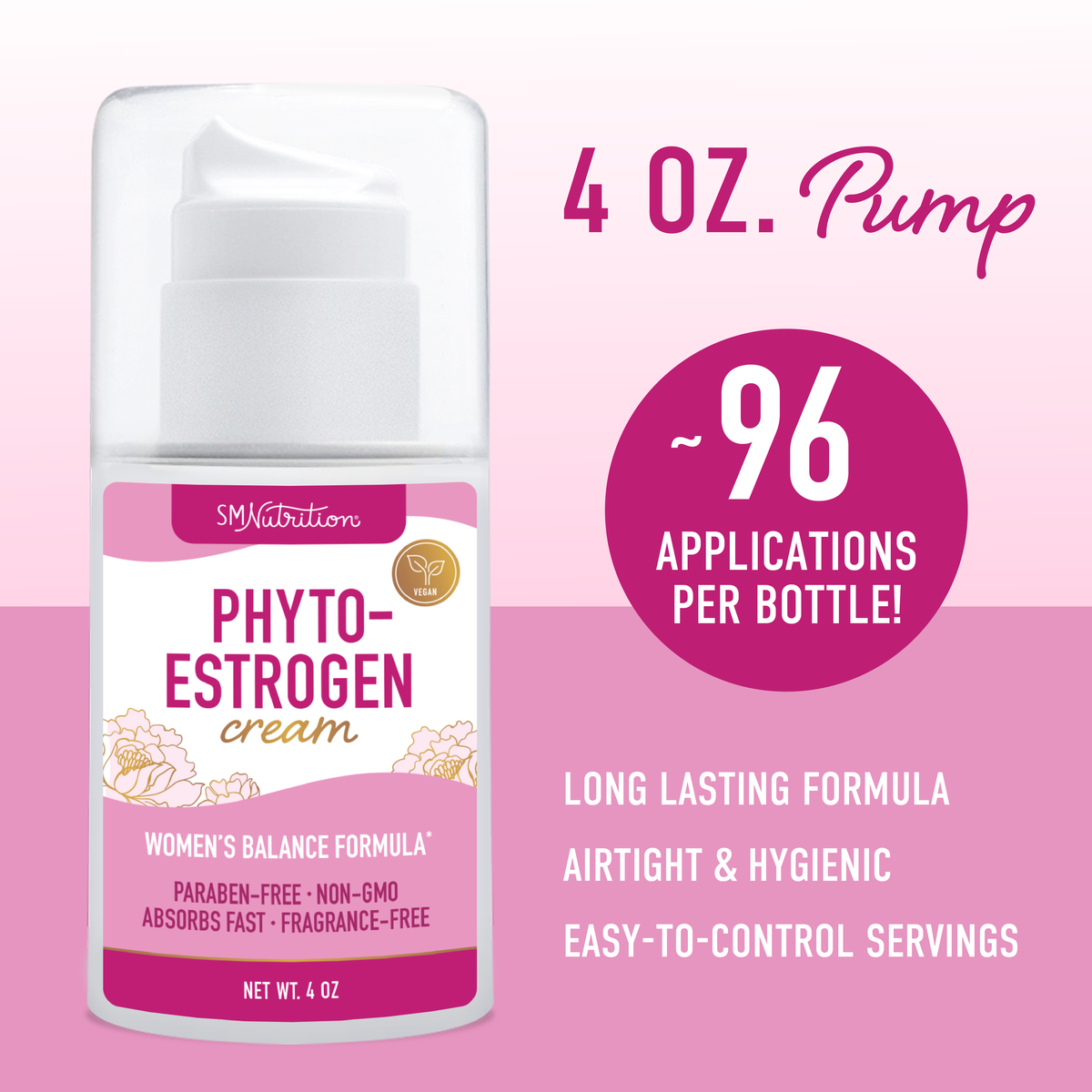 Phyto-Estrogen Cream, 4oz. Pump