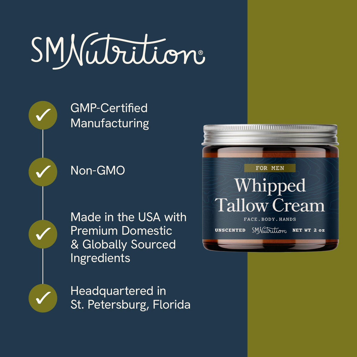 Whipped Beef Tallow Cream for Men