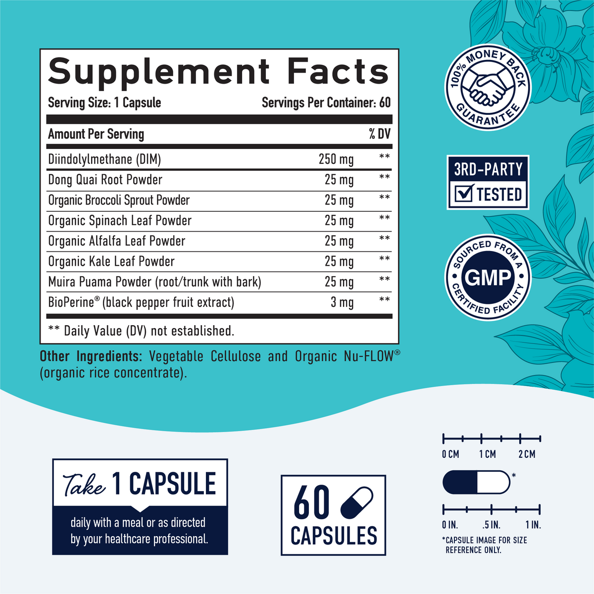 DIM 250mg Complex, 60 Capsules