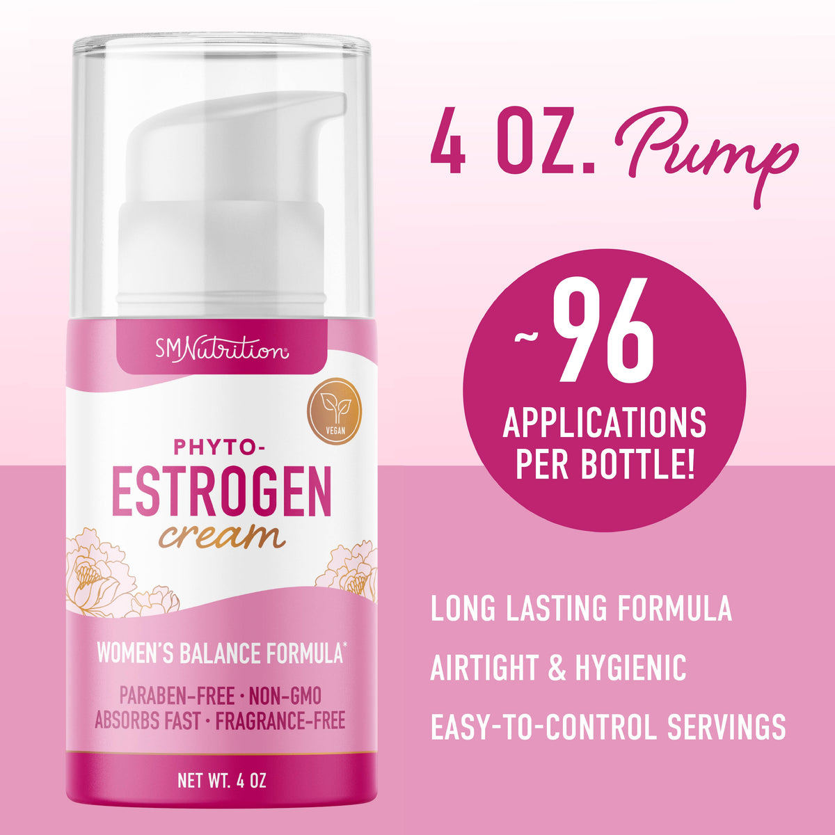 Phyto-Estrogen Cream, 4oz. Pump