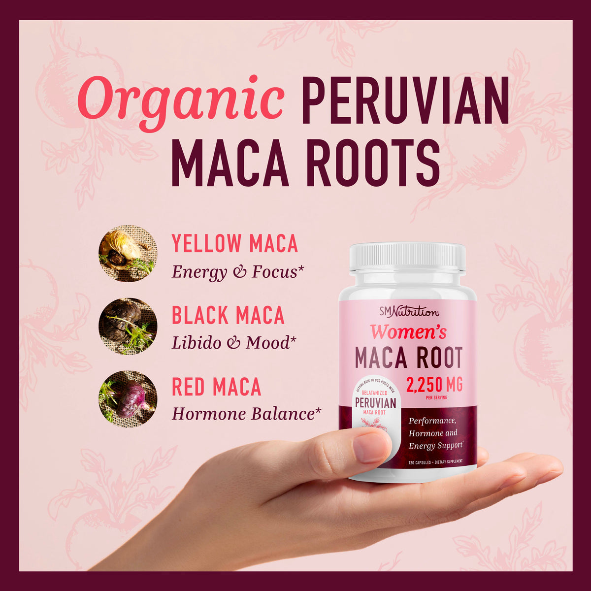 Organic Maca Root 2250MG - 40 Servings