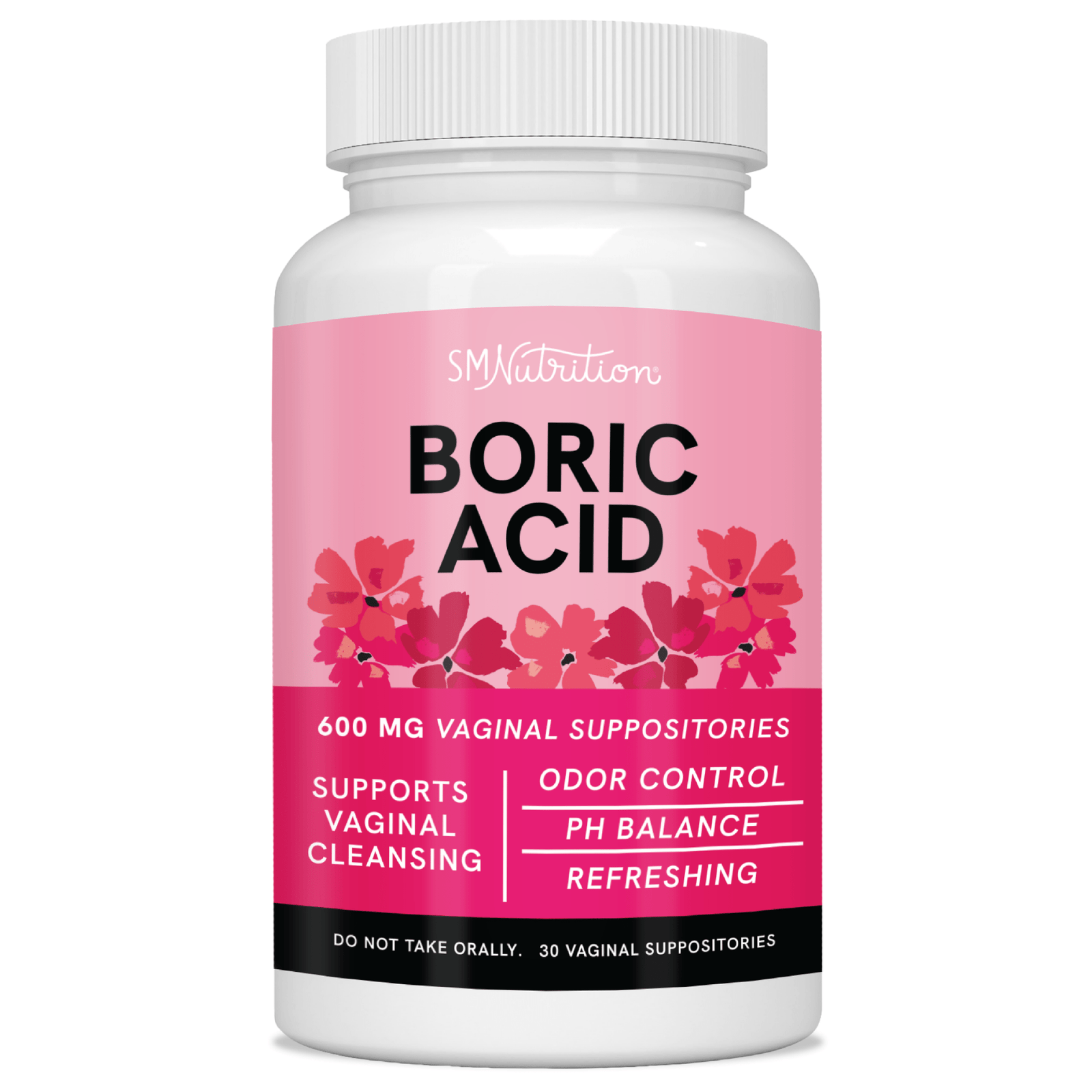 Boric Acid Suppositories, 30 Count - SMNutrition