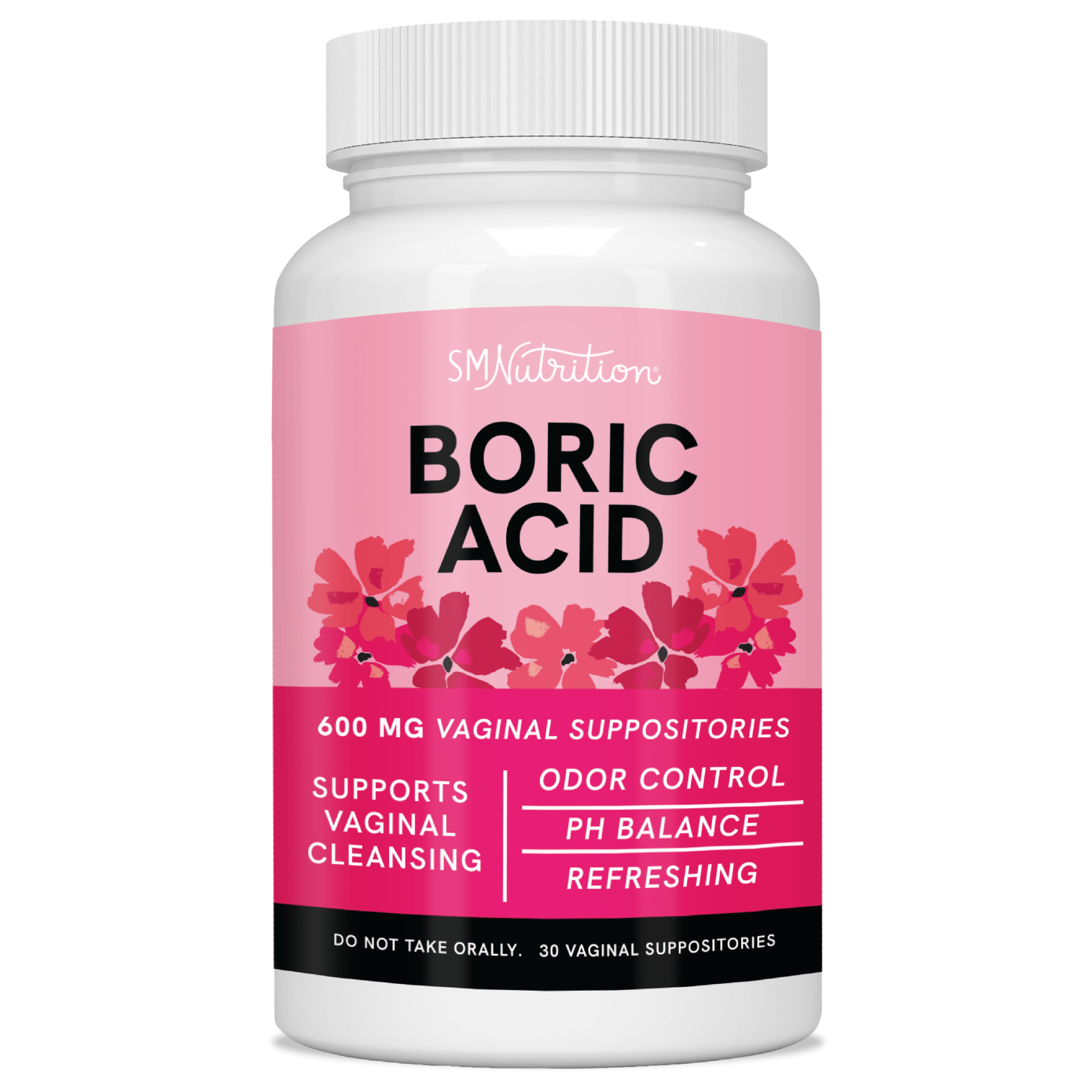 Boric Acid Suppositories, 30 Count - SMNutrition