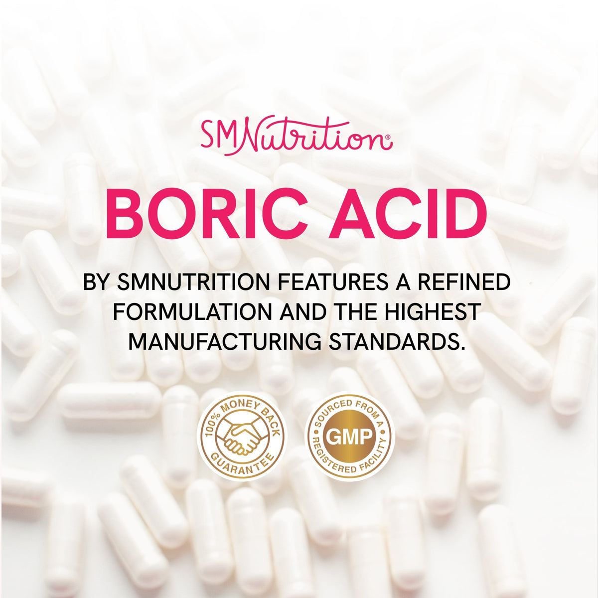 Boric Acid Suppositories, 30 Count - SMNutrition