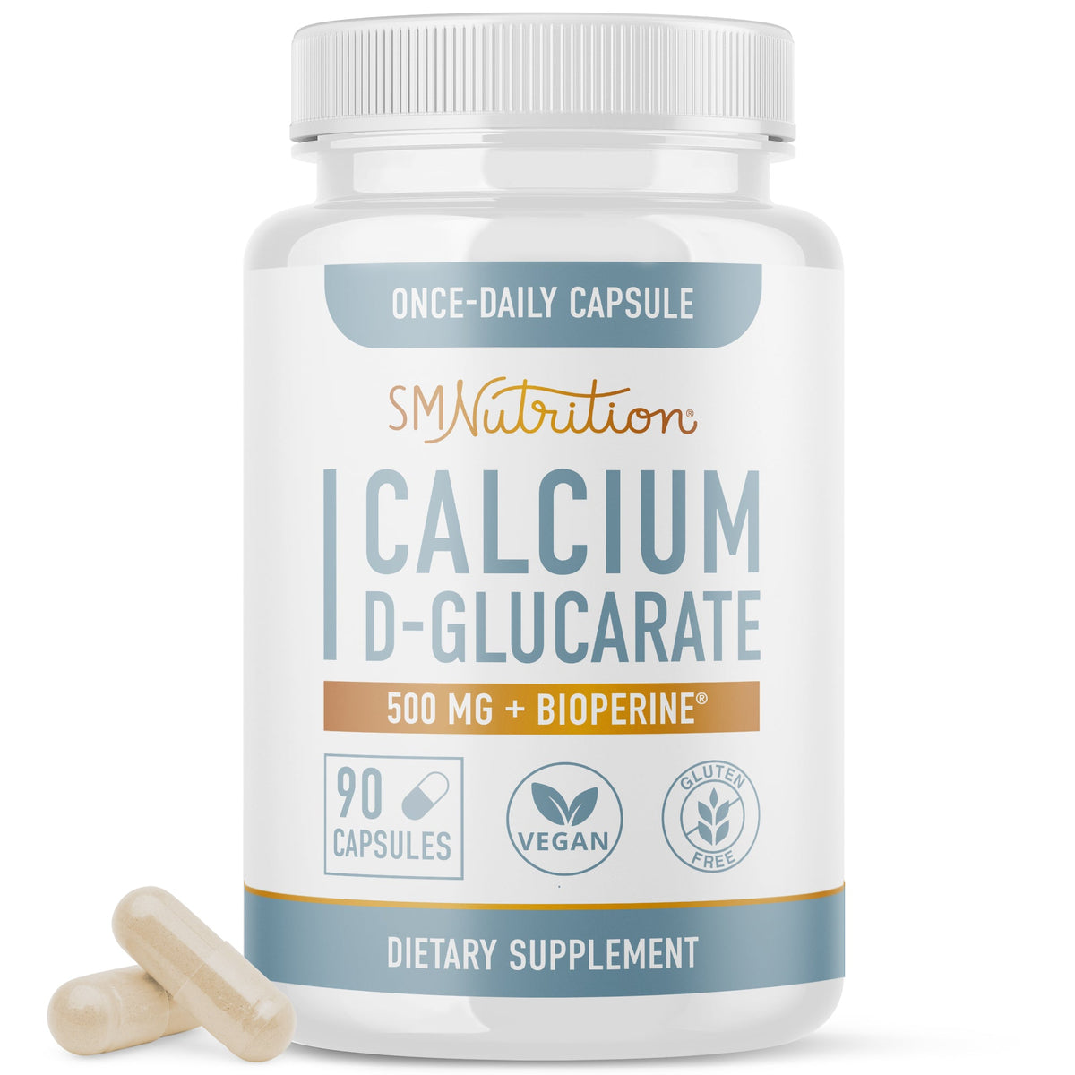 Calcium D Glucarate 500mg, 90 Capsules - SMNutrition