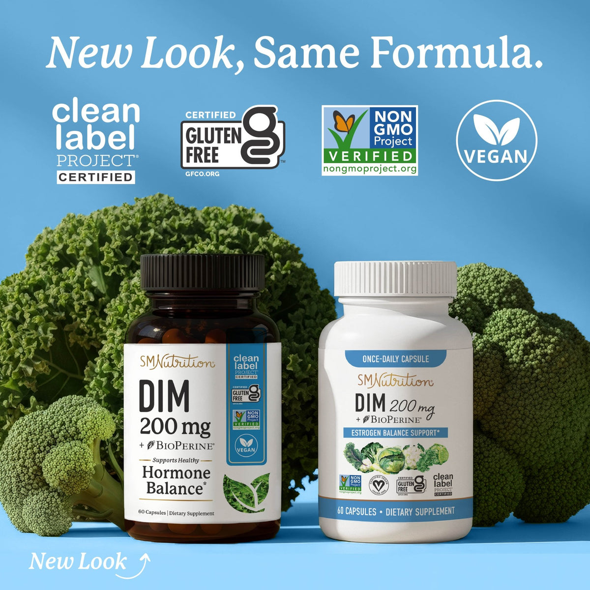 DIM 200mg with BioPerine, 60 Capsules - SMNutrition