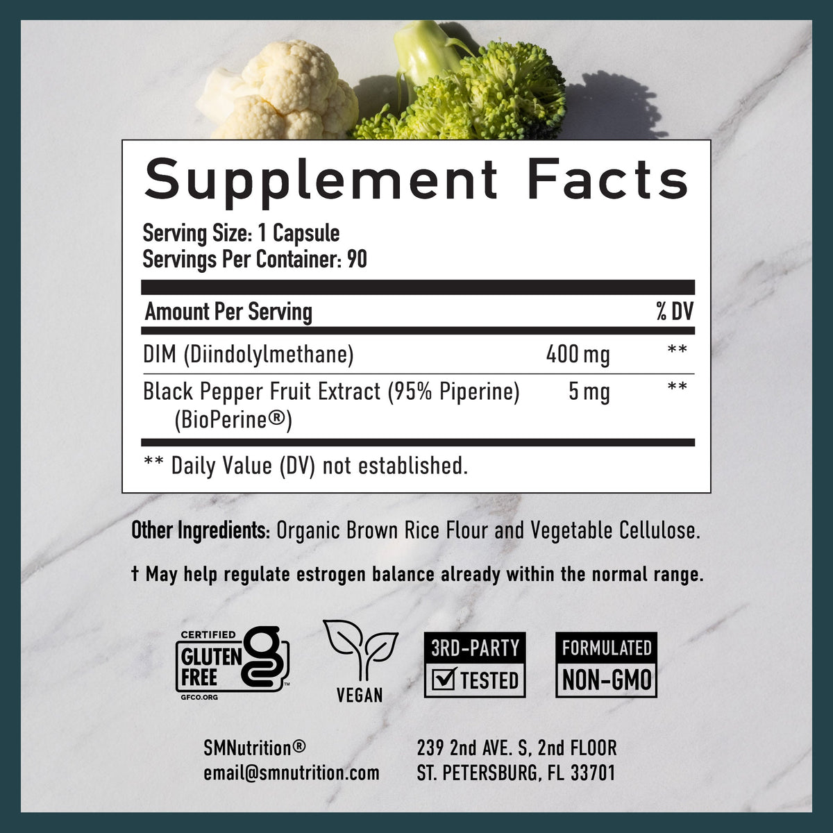 DIM 400mg + BioPerine - SMNutrition