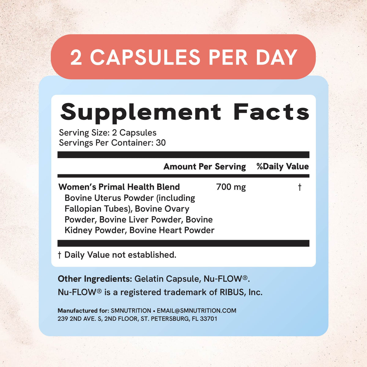 Beef Organ Capsules for Women
