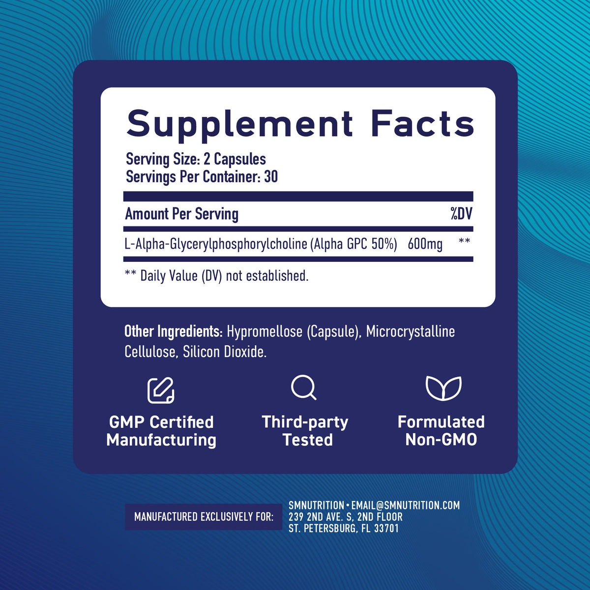 Alpha GPC 600mg Capsules