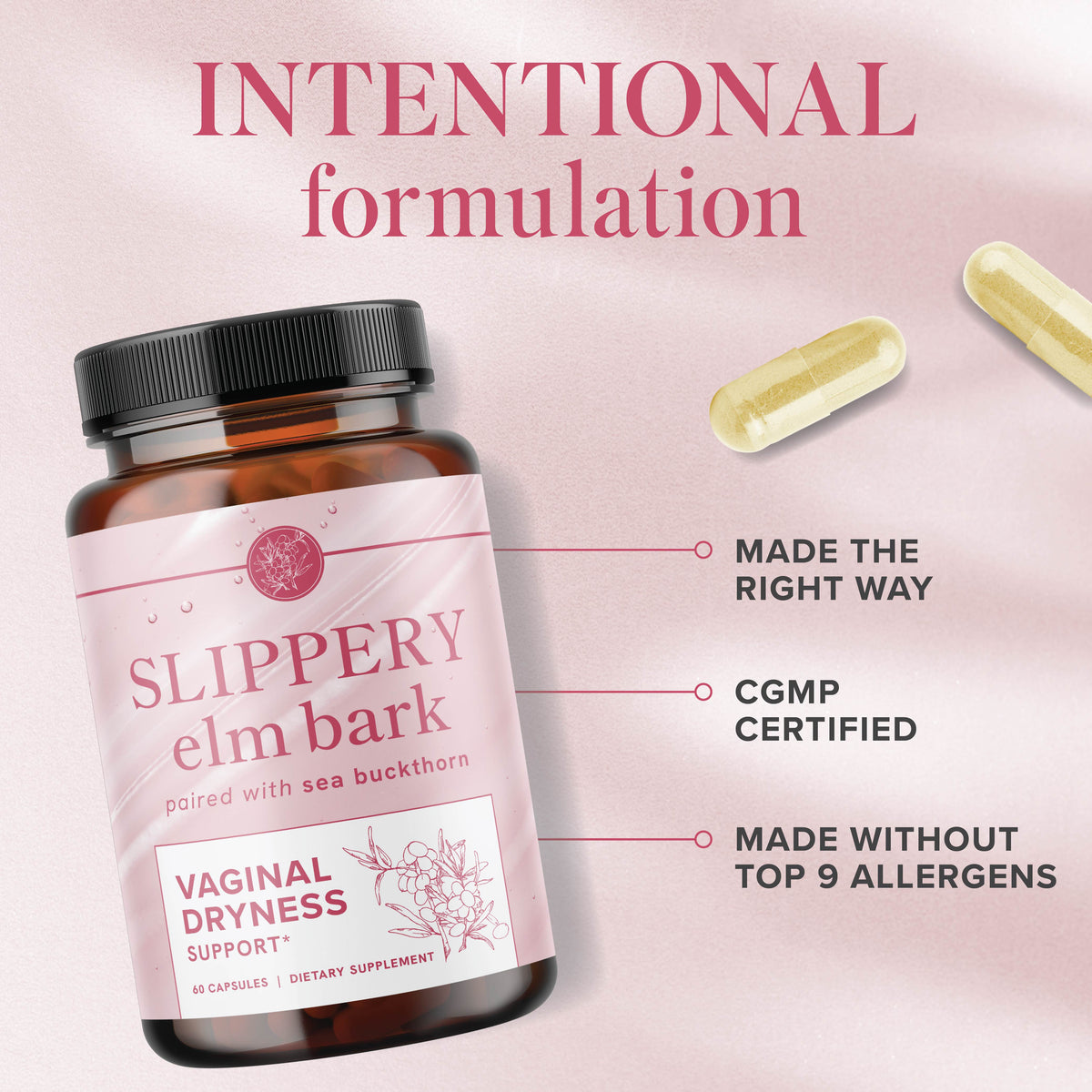 Slippery Elm Bark & Sea Buckthorn Capsules