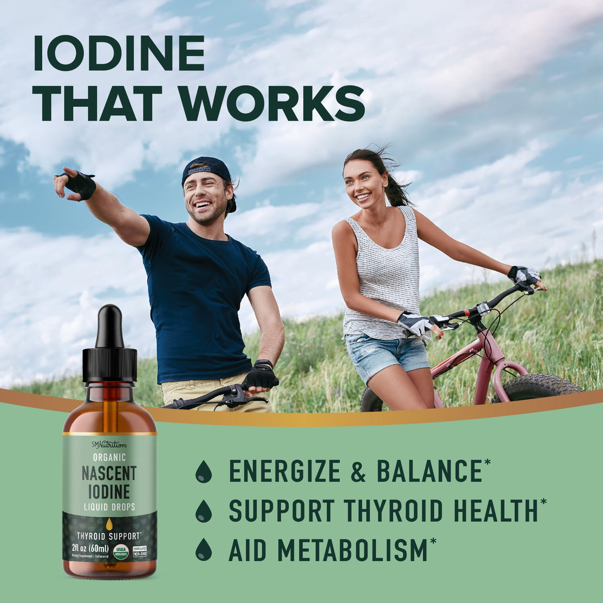 Organic Nascent Liquid Iodine Drops, 2 Fl. Oz. - SMNutrition