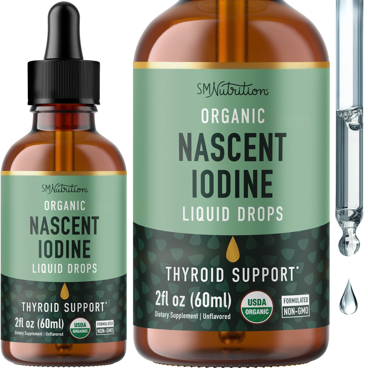 Organic Nascent Liquid Iodine Drops, 2 Fl. Oz. - SMNutrition