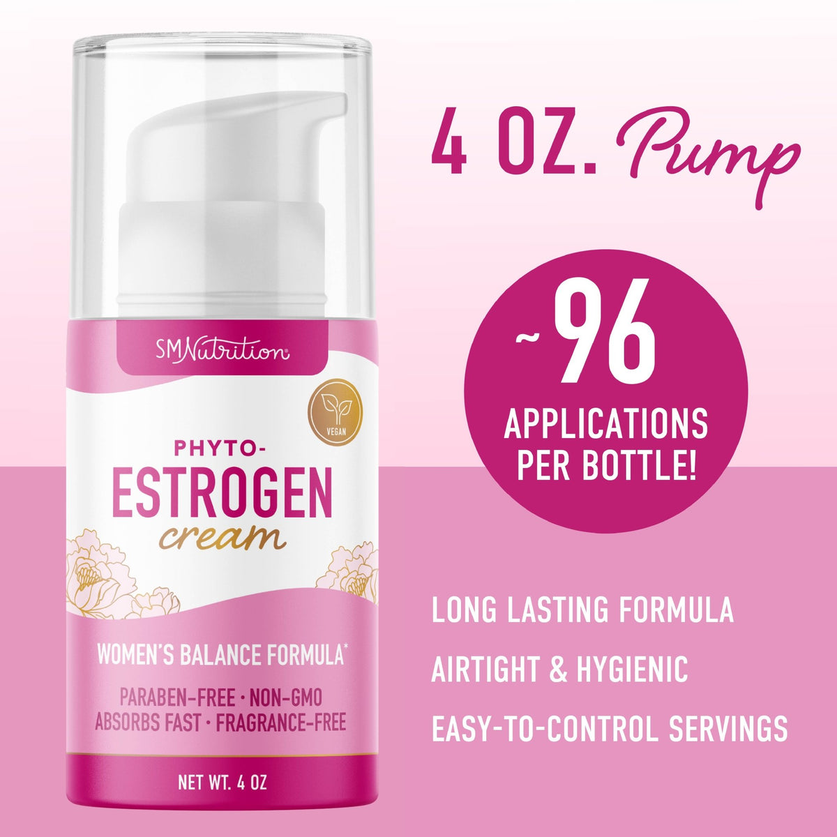 Phyto - Estrogen Cream, 4oz. Pump - SMNutrition