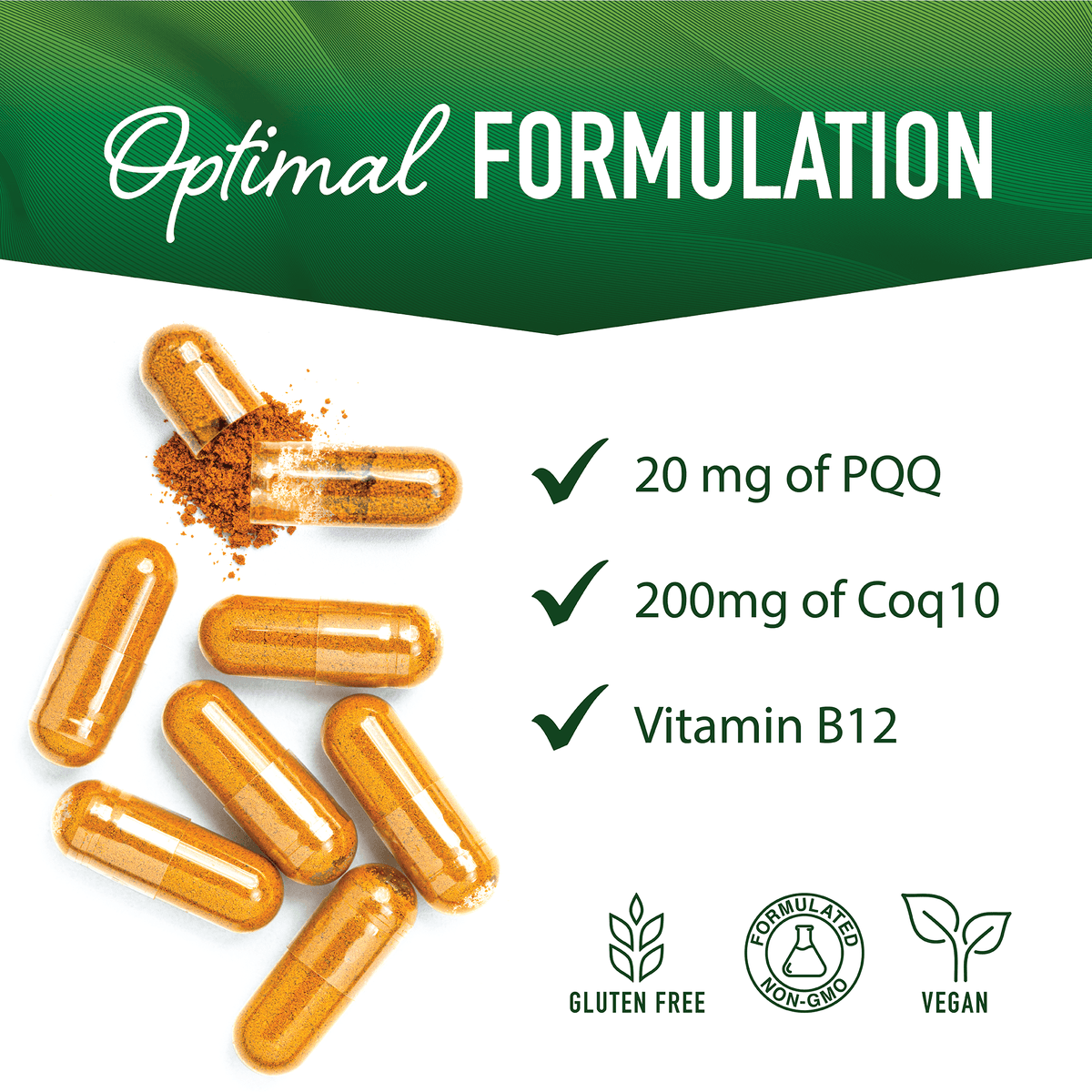 PQQ 20MG, 60 Capsules - SMNutrition