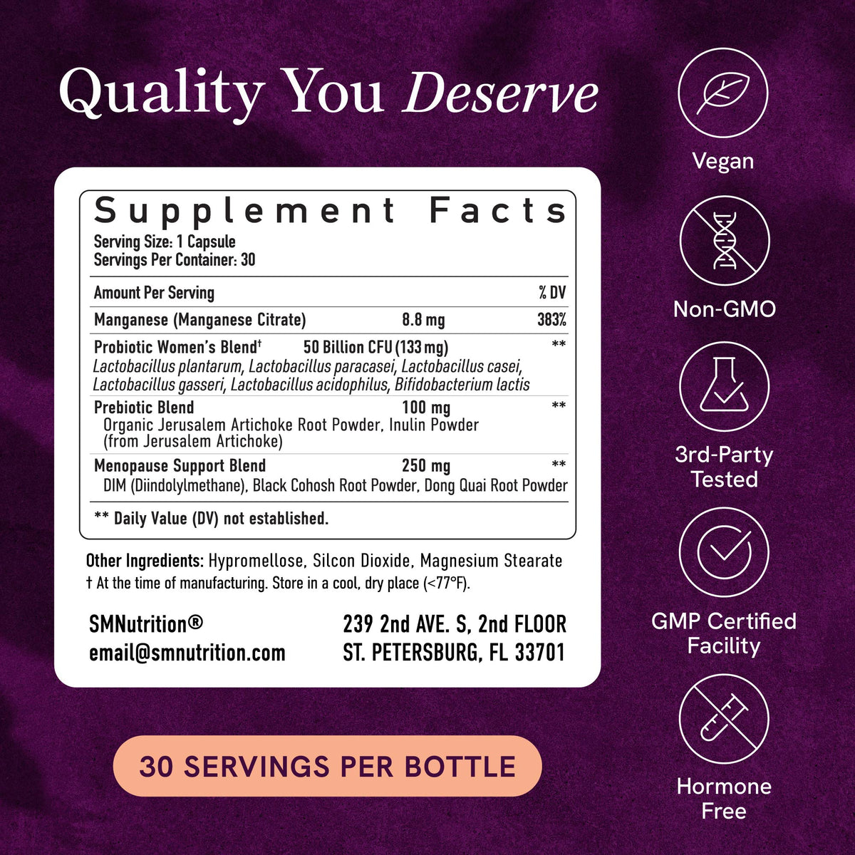 Menopause Support Probiotic Capsules