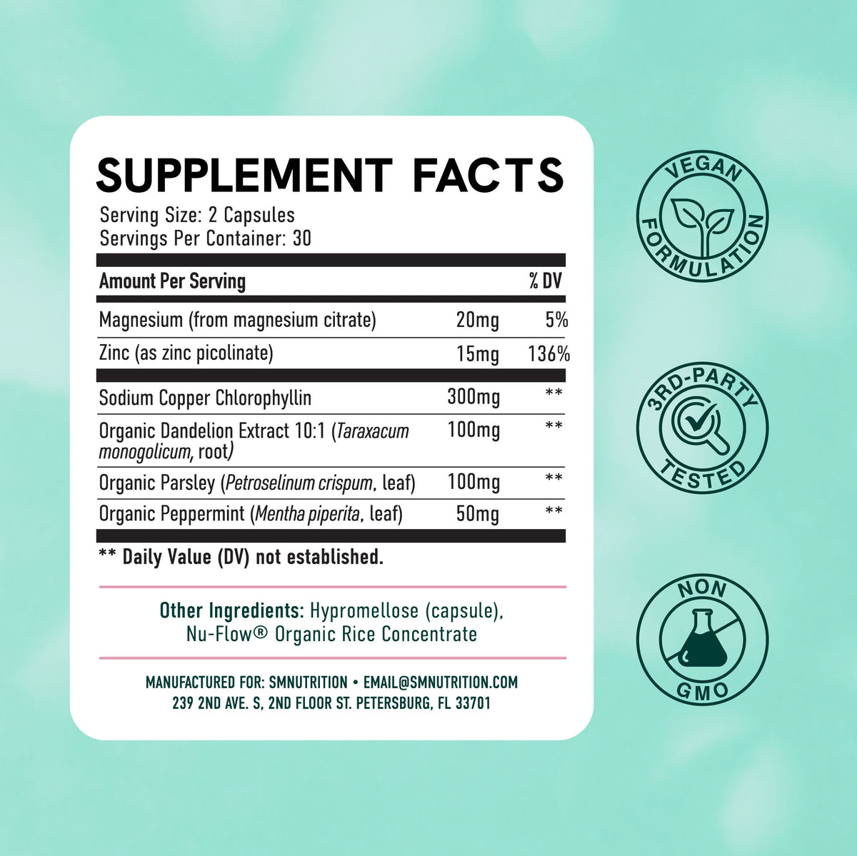 Internal Body Odor Support Capsules