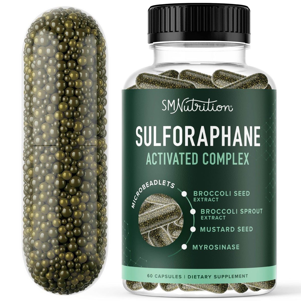 Sulforaphane Microbeadlet Complex 20MG, 60 Capsules - SMNutrition