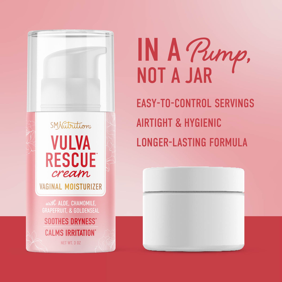 Vulva Rescue Cream, 3oz. Pump - SMNutrition