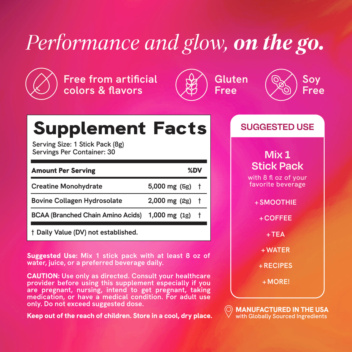 Creatine Stick Packs for Women